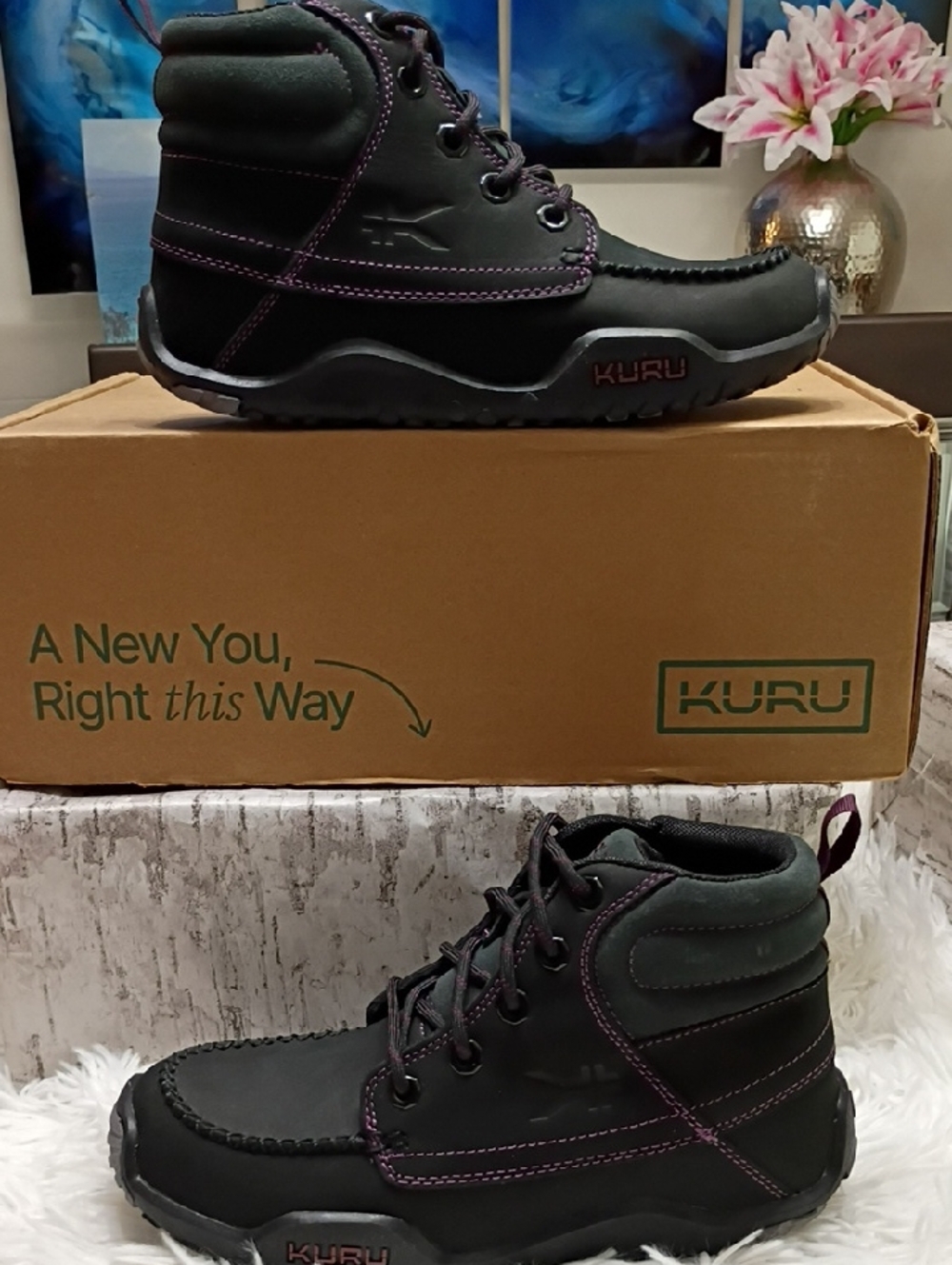 Kuru Quest Womens Sz 8 Medium Hiking Trail Orthopedic Boots $189 🆕🥾